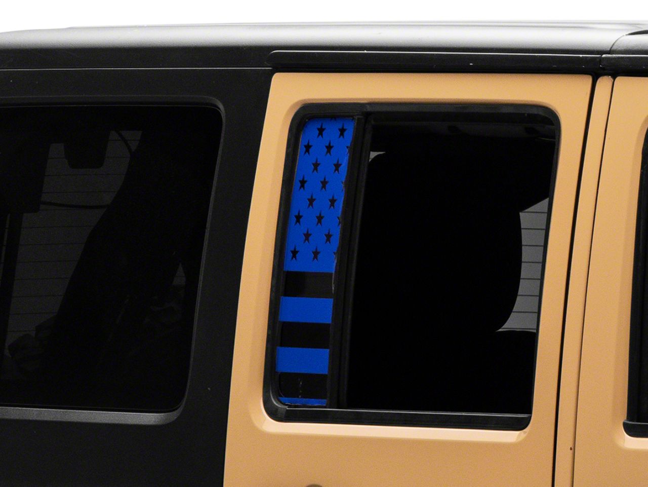 SEC10 Jeep Wrangler Small Rear Window Decal; Blue J181073 (07-18 Jeep ...