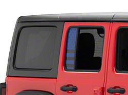 SEC10 Small Rear Window Decal; Blue (18-26 Jeep Wrangler JL)