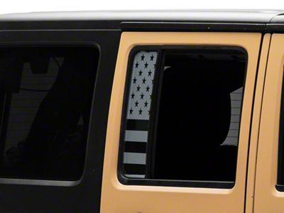 SEC10 Small Rear Window Decal; Frosted (07-18 Jeep Wrangler JK)