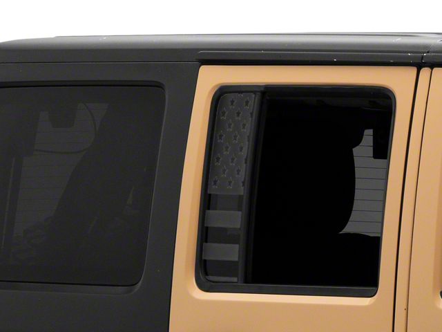SEC10 Jeep Wrangler Small Rear Window Decal; Matte Black J181070 (07-18 ...