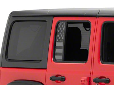 SEC10 Small Rear Window Decal; Matte Black (18-25 Jeep Wrangler JL)
