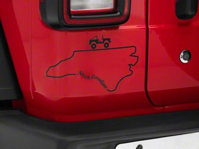 SEC10 State Silhouette Decal; North Carolina (Universal; Some Adaptation May Be Required)
