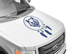 SEC10 Dream Catcher Wolf Hood Decal; Blue (Universal; Some Adaptation May Be Required)