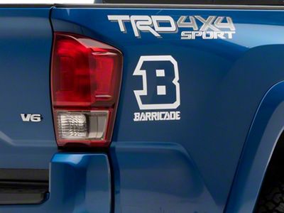 SEC10 Barricade B-Block Decal; White (Universal; Some Adaptation May Be Required)