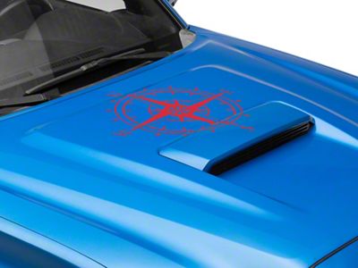 SEC10 Compass Decal; Red (05-25 Tacoma)
