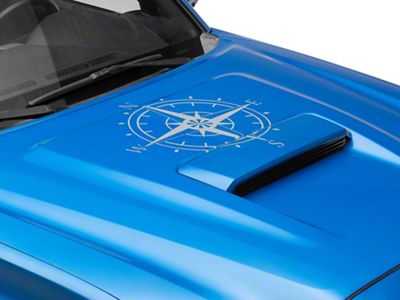 SEC10 Compass Decal; Silver (05-25 Tacoma)