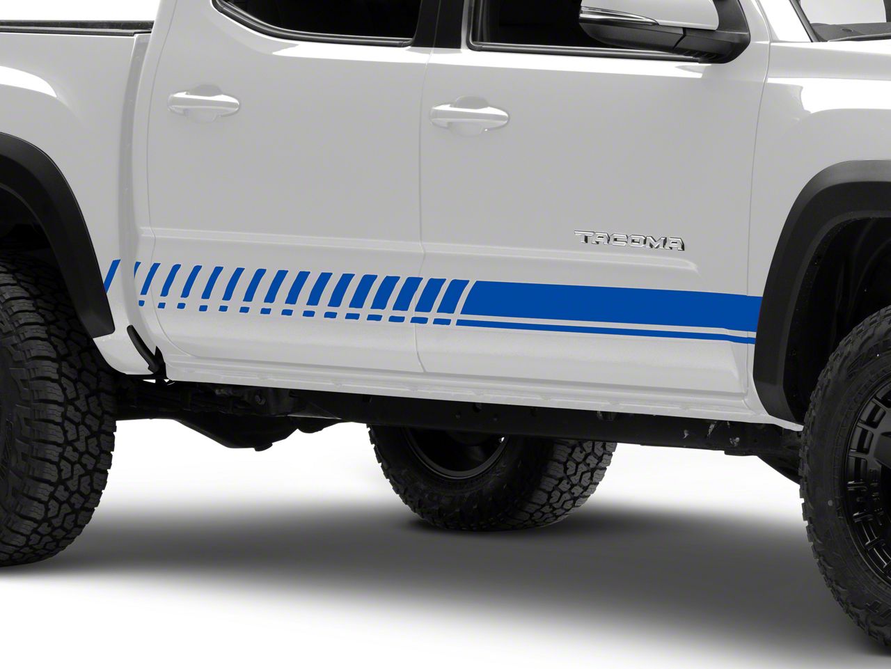SEC10 Tacoma Dashed Rocker Stripes; Blue T577780 (Universal