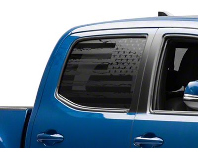 SEC10 Distressed Flag Quarter Window Decal (2016 Tacoma)