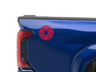 SEC10 Emotional Support Vehicle Decal; Red (Universal; Some Adaptation May Be Required)
