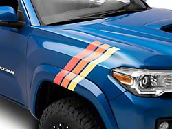SEC10 Heritage Style Fender Decal; Tri-Color (05-25 Tacoma)