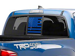 SEC10 Middle Window American Flag Decal; Blue (05-25 Tacoma)