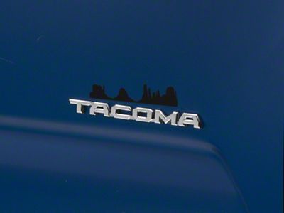 SEC10 Over the Logo Canyon Decal; Matte black (05-25 Tacoma)