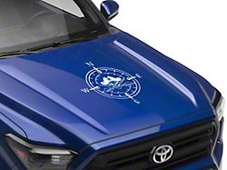 SEC10 Pirate Compass Hood Decal; White (Universal; Some Adaptation May Be Required)