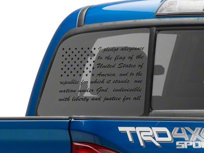 SEC10 Pledge Flag Decal; Matte Black (Universal; Some Adaptation May Be Required)
