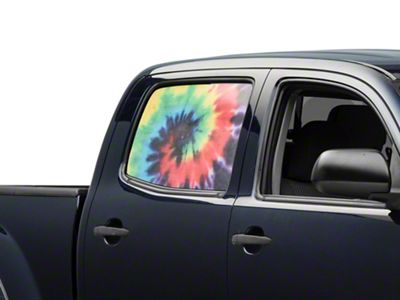 SEC10 Quarter Window Decal; Tie Dye (13-15 Tacoma)
