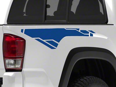 SEC10 Rear Bed Graphic; Blue (05-25 Tacoma)