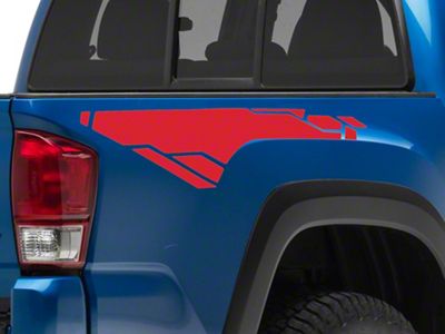 SEC10 Rear Bed Graphic; Red (05-25 Tacoma)