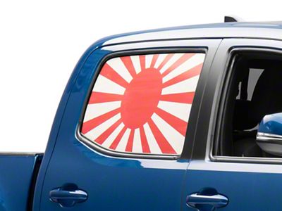 SEC10 Rising Sun Flag Quarter Window Decal (2016 Tacoma)
