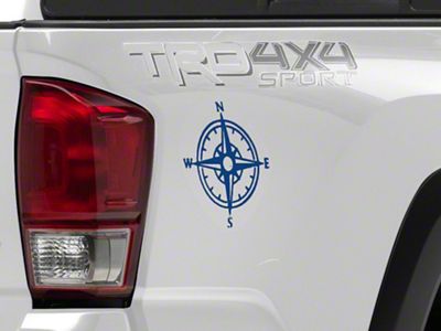 SEC10 Small Compass Decals; Blue (05-25 Tacoma)