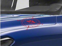 SEC10 Small Pirate Compass Decals; Red (Universal; Some Adaptation May Be Required)