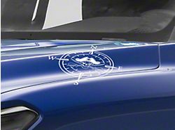 SEC10 Small Pirate Compass Decals; White (Universal; Some Adaptation May Be Required)