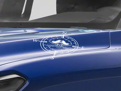 SEC10 Small Pirate Compass Decals; White (Universal; Some Adaptation May Be Required)