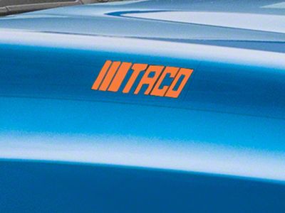 SEC10 TACO Novelty Decal; Orange (05-25 Tacoma)