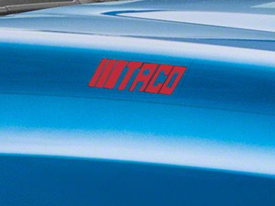 SEC10 TACO Novelty Decal; Red (05-25 Tacoma)