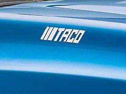 SEC10 TACO Novelty Decal; Silver (05-26 Tacoma)