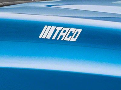 SEC10 TACO Novelty Decal; Silver (05-25 Tacoma)