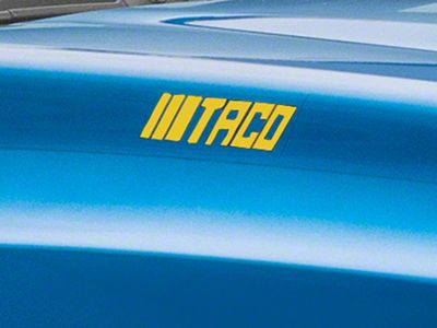 SEC10 TACO Novelty Decal; Yellow (05-25 Tacoma)
