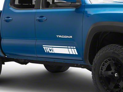 SEC10 TACO Rocker Decal; White (05-25 Tacoma)