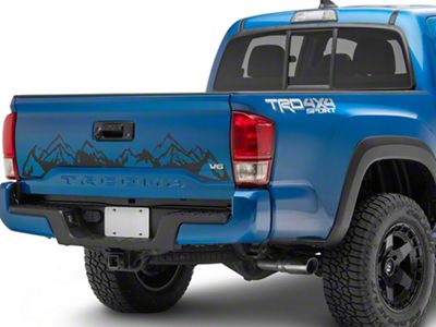 SEC10 Tailgate Mountain Decal; Gloss Black (16-23 Tacoma)