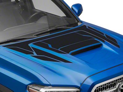 SEC10 TRD Style Hood Decal; Matte Black (16-23 Tacoma)