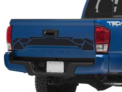SEC10 TRD Style Tailgate Decal; Matte Black (16-23 Tacoma)