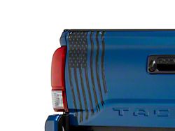 SEC10 Vertical Tailgate Distressed Flag Decal (05-26 Tacoma)