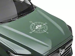 SEC10 Pirate Compass Hood Decal; Silver (Universal; Some Adaptation May Be Required)