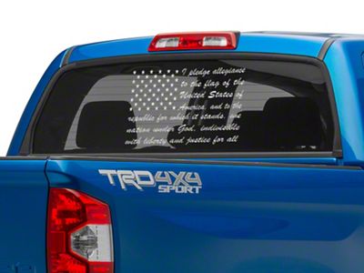 SEC10 Pledge Flag Decal; White (Universal; Some Adaptation May Be Required)