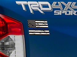 SEC10 Small Distressed Flag Printed Decals; Blue Line (Universal; Some Adaptation May Be Required)