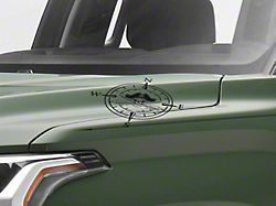 SEC10 Small Pirate Compass Decals; Gloss Black (Universal; Some Adaptation May Be Required)