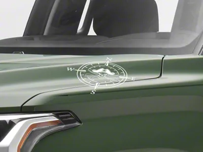 SEC10 Small Pirate Compass Decals; White (Universal; Some Adaptation May Be Required)