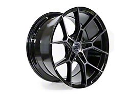 Select Precision Alloys Alpine Glossy Black with Brushed DDT Face Clear Wheel; 20x9; 20mm Offset (93-98 Jeep Grand Cherokee ZJ)