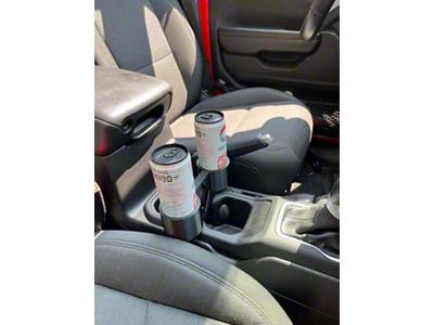 Sheltech 3D 3rd Cup Holder Skinny Double; Red (20-25 Jeep Gladiator JT)