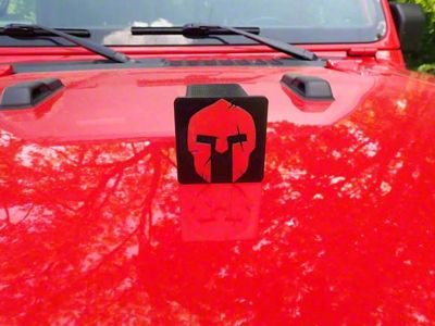 Sheltech 3D Gladiator Pin Less Hitch Cover; Red Graphic (18-25 Jeep Wrangler JL)