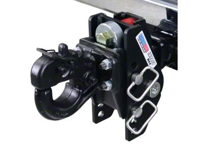 Shocker Hitch Impact Max 20K Cushion Pintle Hook for 2-Inch Receiver Hitch; 1-Inch Rise to 6-1/2-Drop (Universal; Some Adaptation May Be Required)