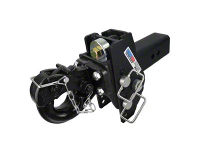 Shocker Hitch Impact Max 20K Cushion Pintle Hook for 3-Inch Receiver Hitch; 1-Inch Rise to 6-1/2-Drop (Universal; Some Adaptation May Be Required)