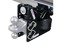 Shocker Hitch 12K Max Black Air Hitch and Silver Combo Ball Mount for 2-Inch Receiver Hitch; 0.50 to 4.50-Inch Drop (Universal; Some Adaptation May Be Required)