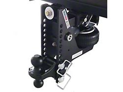 Shocker Hitch HD 20K Max Black Super Drop Air Hitch and Black Combo Ball Mount for 3-Inch Receiver Hitch; 0.50 to 4.50-Inch Drop (Universal; Some Adaptation May Be Required)