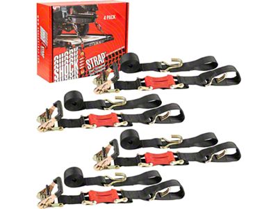 ShockStrap 2-Inch x 18-Foot Constant Tension Ratcheting Tie Down Straps; 6,000 lb.; 4-Pack