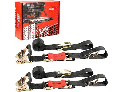 ShockStrap 2-Inch x 18-Foot Constant Tension Ratcheting Tie Down Straps; 6,000 lb.; 2-Pack